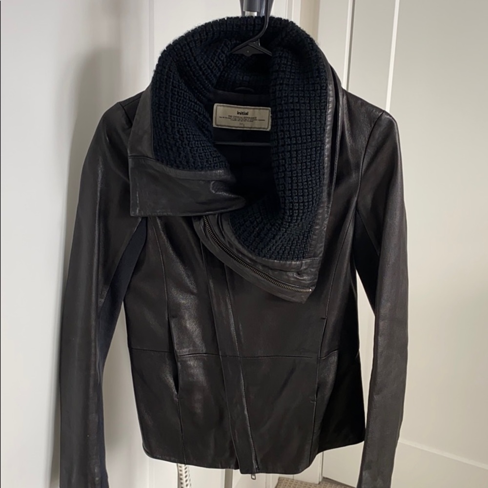 Super soft lamb skin leather jacket